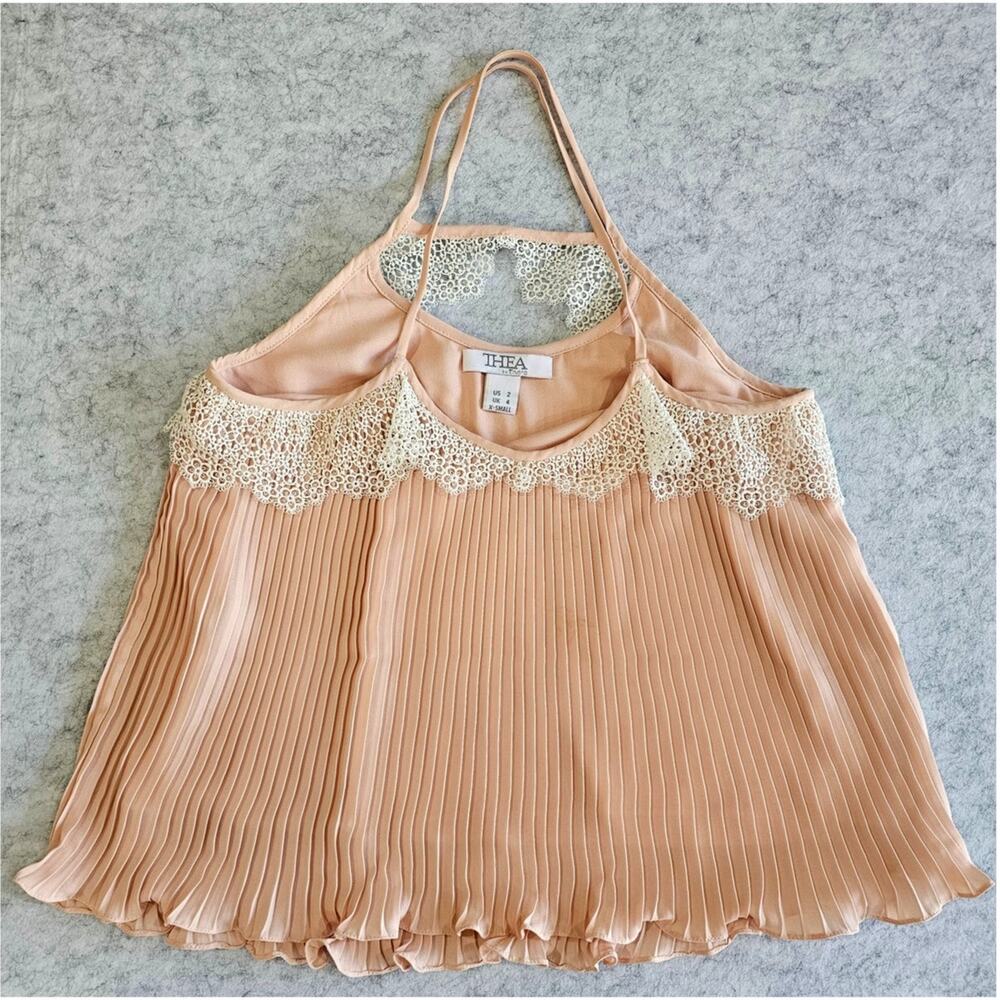 Thea By Thara Cami Lace Tank Light Pink, Feminine, Y2K, Festival, Womens Sz XS